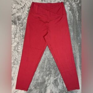 Offline by Aerie Leggings Dark Red 7/8 High Rise Size XL